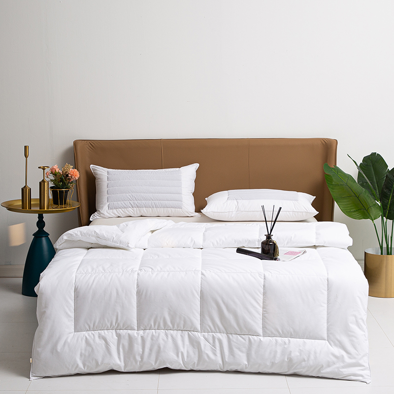 100% Bomuld 300g Fyld Dyne Sommerdyne Quiltet Hvid Dynesæt Fremstilling