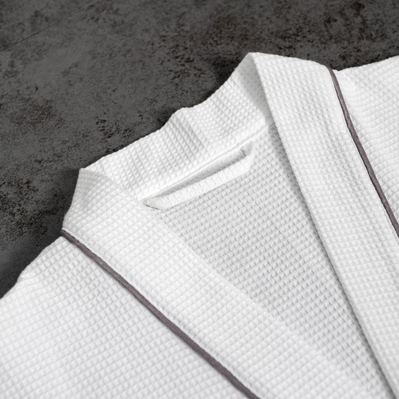 100% ren bomuld Lille vaffel Kimono krave Hotel badekåbe 100% ren bomuld Lille vaffel Kimono krave Hotel badekåbe