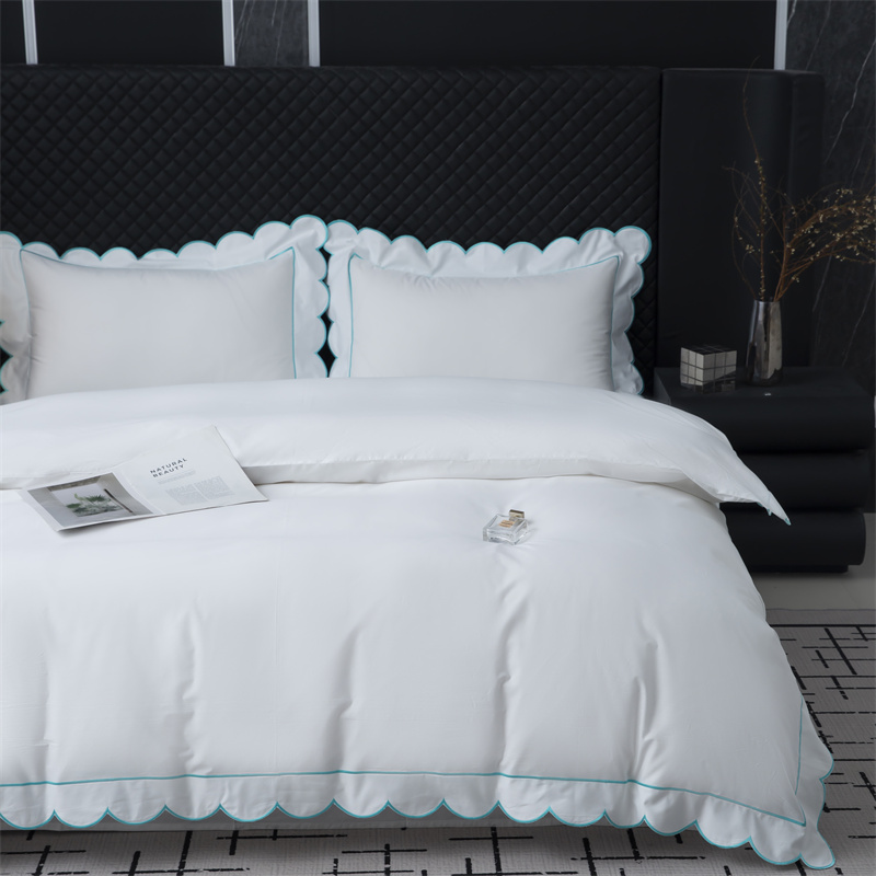 Nyt broderisnitdesign 400TC bomuldssatin sengetøjssæt Nyt broderisnitdesign 400TC bomuldssatin sengetøjssæt