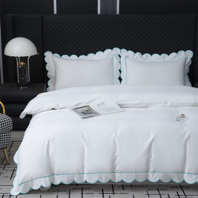 Nyt broderisnitdesign 400TC bomuldssatin sengetøjssæt Nyt broderisnitdesign 400TC bomuldssatin sengetøjssæt