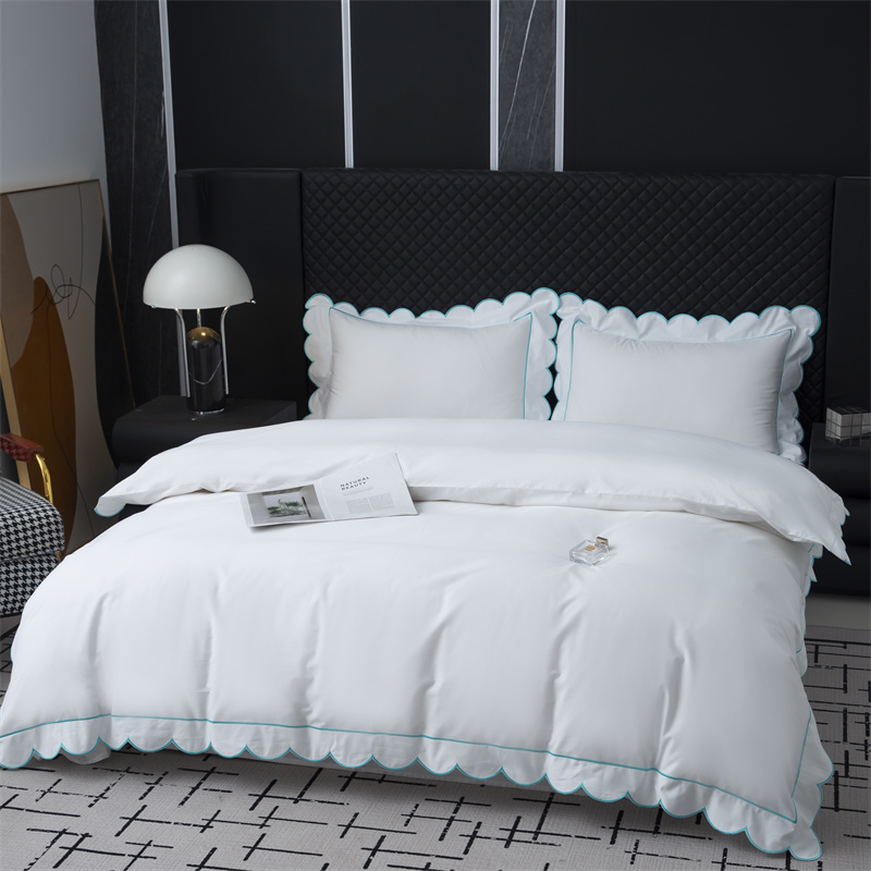 Nyt broderisnitdesign 400TC bomuldssatin sengetøjssæt Nyt broderisnitdesign 400TC bomuldssatin sengetøjssæt