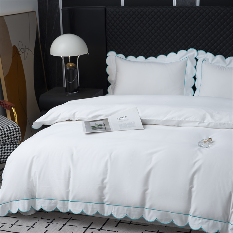 Nyt broderisnitdesign 400TC bomuldssatin sengetøjssæt Nyt broderisnitdesign 400TC bomuldssatin sengetøjssæt