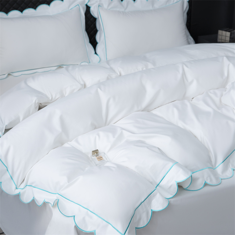 Nyt broderisnitdesign 400TC bomuldssatin sengetøjssæt Nyt broderisnitdesign 400TC bomuldssatin sengetøjssæt