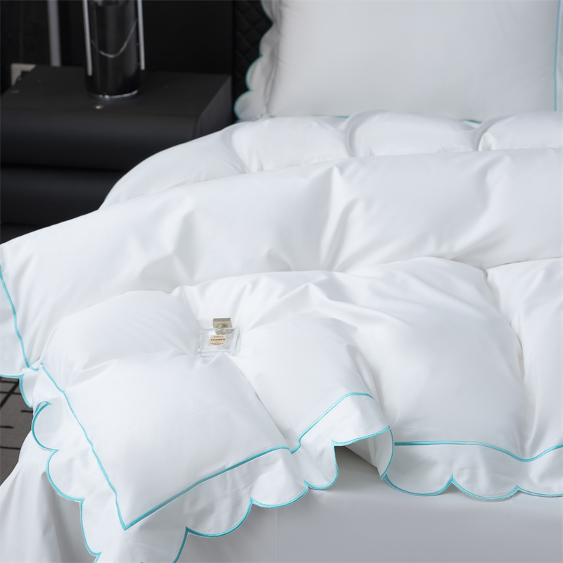 Nyt broderisnitdesign 400TC bomuldssatin sengetøjssæt Nyt broderisnitdesign 400TC bomuldssatin sengetøjssæt