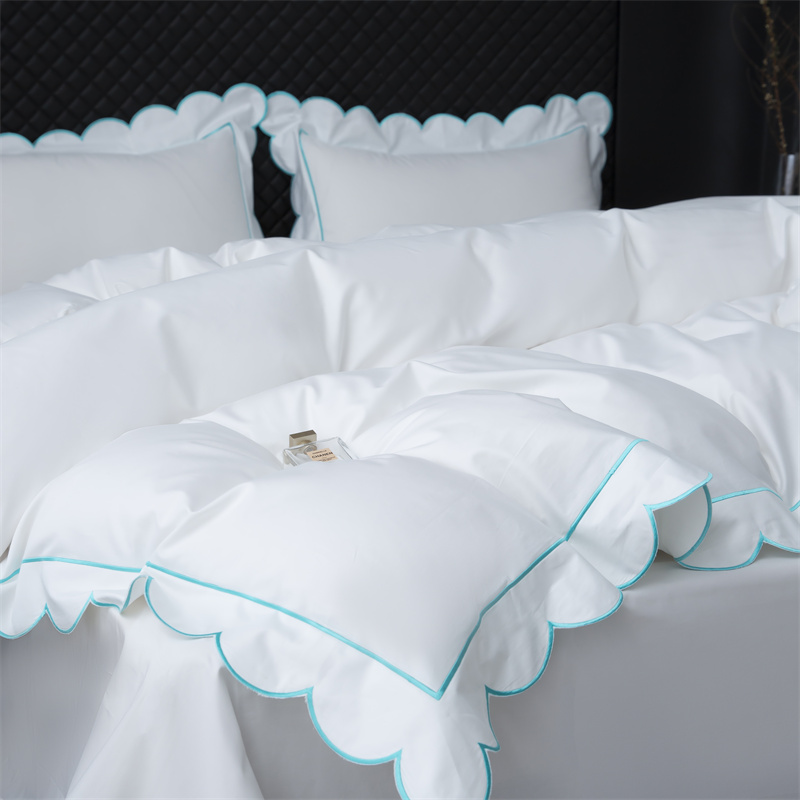 Nyt broderisnitdesign 400TC bomuldssatin sengetøjssæt Nyt broderisnitdesign 400TC bomuldssatin sengetøjssæt