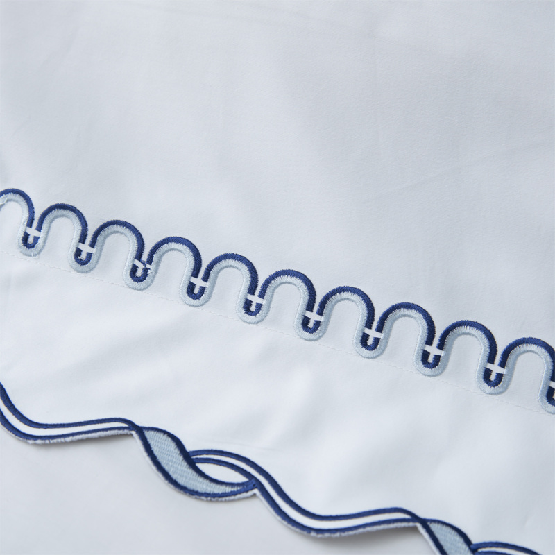 Udsøgt broderi snit design 350TC bomuld satin sengetøj sæt Udsøgt broderi snit design 350TC bomuld satin sengetøj sæt