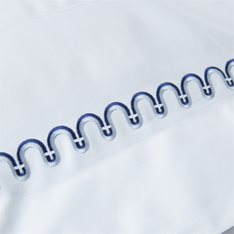 Nyt mønsterbroderidesign 500TC bomuldssatin sengetøjssæt Nyt mønsterbroderidesign 500TC bomuldssatin sengetøjssæt