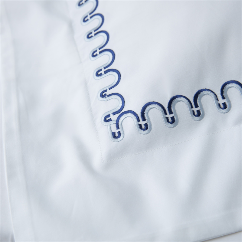 Nyt mønsterbroderidesign 500TC bomuldssatin sengetøjssæt Nyt mønsterbroderidesign 500TC bomuldssatin sengetøjssæt