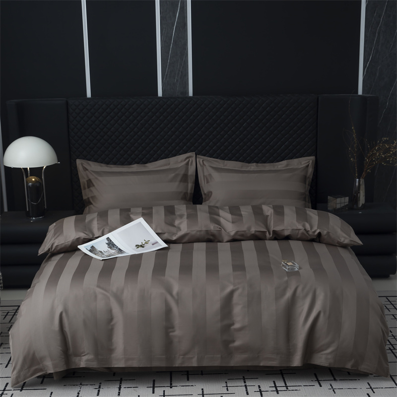 7 cm Satin Stripe 750TC Bomuld Satin Sengesæt