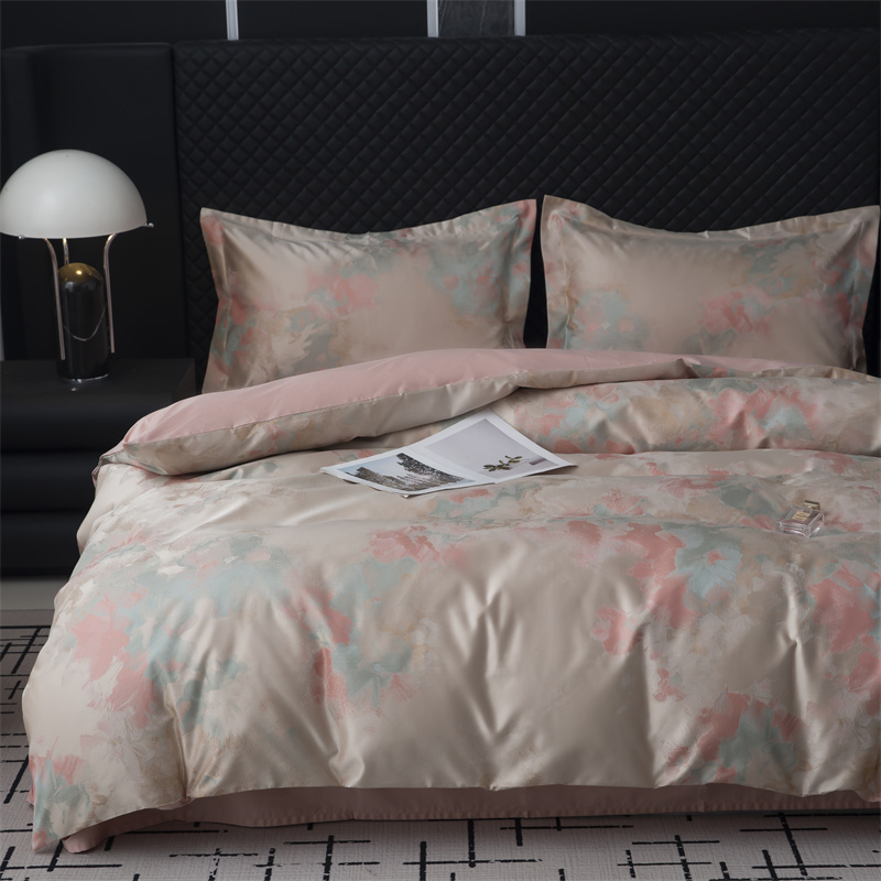 Impressionistisk garnfarvet Jacquard 80S bomuldssengesæt Impressionistisk garnfarvet Jacquard 80S bomuldssengesæt