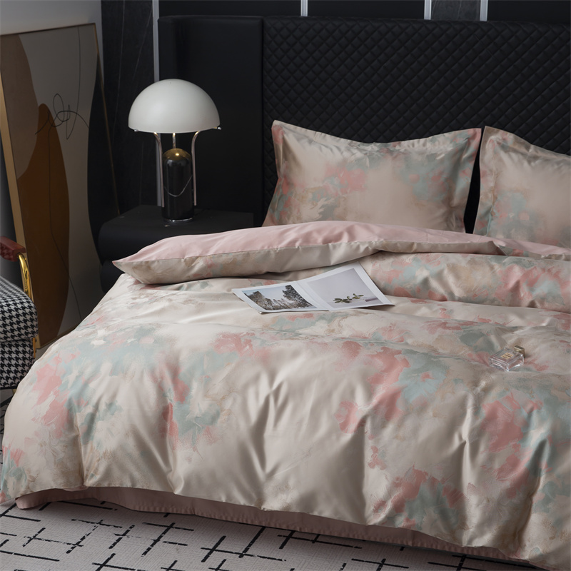 Impressionistisk garnfarvet Jacquard 80S bomuldssengesæt Impressionistisk garnfarvet Jacquard 80S bomuldssengesæt