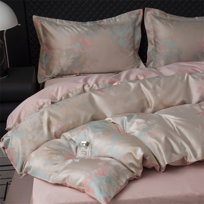 Impressionistisk garnfarvet Jacquard 80S bomuldssengesæt Impressionistisk garnfarvet Jacquard 80S bomuldssengesæt