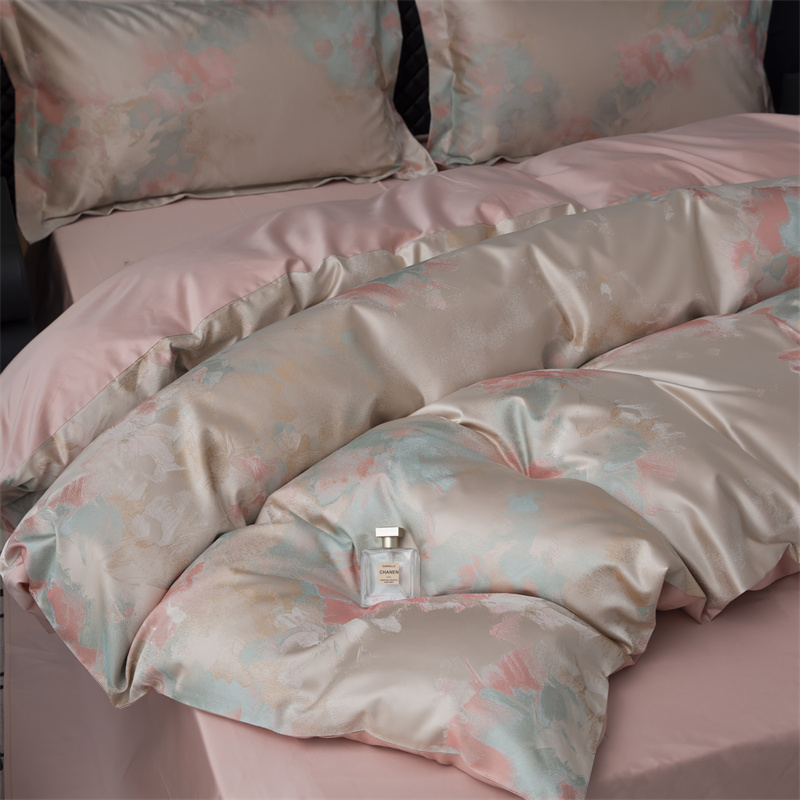 Impressionistisk garnfarvet Jacquard 80S bomuldssengesæt Impressionistisk garnfarvet Jacquard 80S bomuldssengesæt