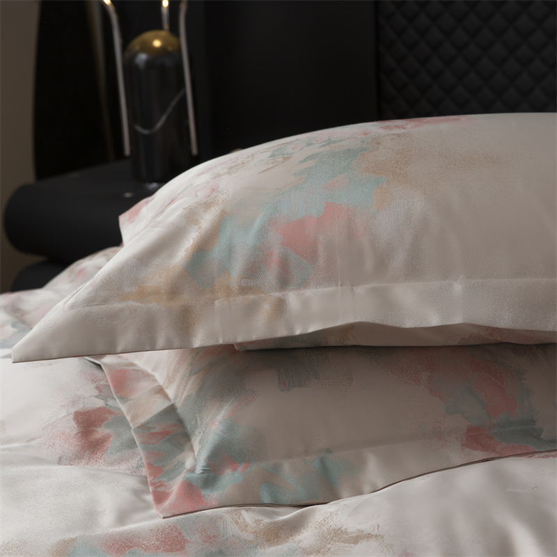 Impressionistisk garnfarvet Jacquard 80S bomuldssengesæt Impressionistisk garnfarvet Jacquard 80S bomuldssengesæt