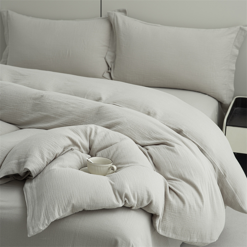 Dobbeltlags Gaze 100% Bomuldsstof Super blødt sengesæt Dobbeltlags Gaze 100% Bomuldsstof Super blødt sengesæt