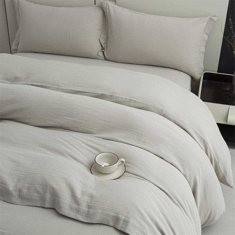 Dobbeltlags Gaze 100% Bomuldsstof Super blødt sengesæt Dobbeltlags Gaze 100% Bomuldsstof Super blødt sengesæt