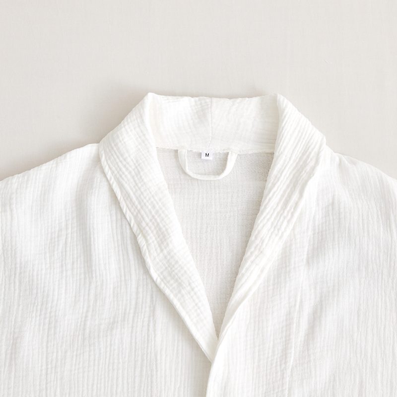 Dobbelt-lags Gaze Bomuld Stof Sjalkrave Hotel Badekåbe Dobbelt-lags Gaze Bomuld Stof Sjalkrave Hotel Badekåbe