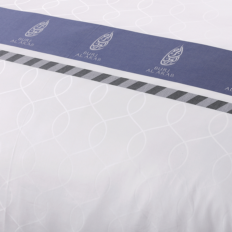 Garnfarvet tilpasset logo 100% bomuld Sengesæt Garnfarvet tilpasset logo 100% bomuld Sengesæt