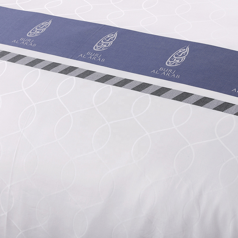 Garnfarvet tilpasset logo 100% bomuld Sengesæt Garnfarvet tilpasset logo 100% bomuld Sengesæt