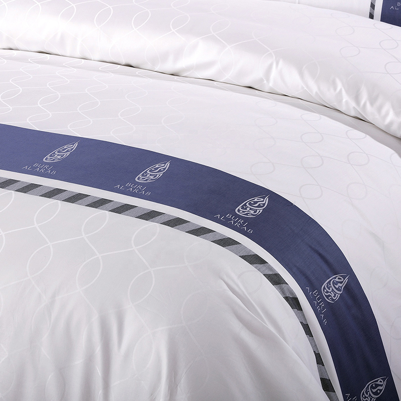 Garnfarvet tilpasset logo 100% bomuld Sengesæt Garnfarvet tilpasset logo 100% bomuld Sengesæt